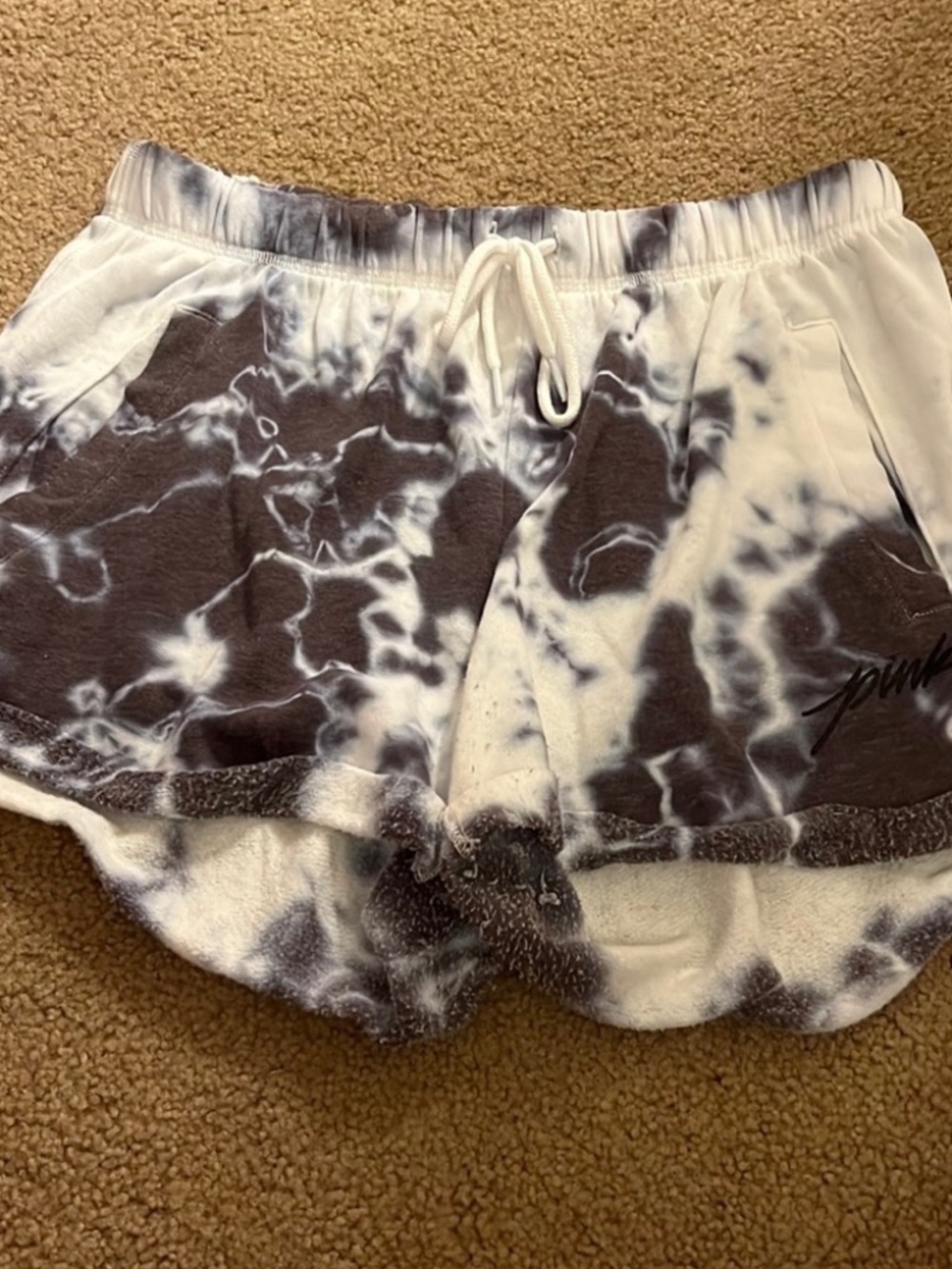 VS Pink SIZE SMALL S marble sweat shorts VICTORIA'S SECRET LOT5739